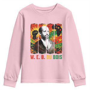W E B Du Bois Youth Sweatshirt Civil Rights Leader Gift TS12 Light Pink Print Your Wear
