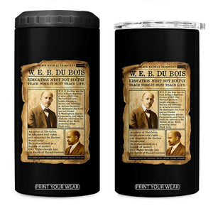 Vintage Newspaper W E B Du Bois 4 in 1 Can Cooler Tumbler African American Scholar TS12 One Size: 16 oz Black Print Your Wear