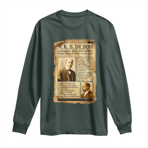 Vintage Newspaper W E B Du Bois Long Sleeve Shirt African American Scholar TS12 Dark Forest Green Print Your Wear