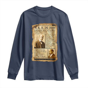 Vintage Newspaper W E B Du Bois Long Sleeve Shirt African American Scholar TS12 Navy Print Your Wear