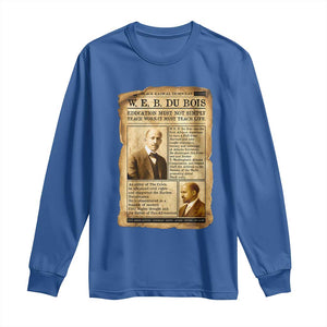Vintage Newspaper W E B Du Bois Long Sleeve Shirt African American Scholar TS12 Royal Blue Print Your Wear