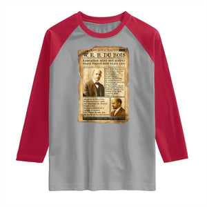 Vintage Newspaper W E B Du Bois Raglan Shirt African American Scholar TS12 Sport Gray Red Print Your Wear