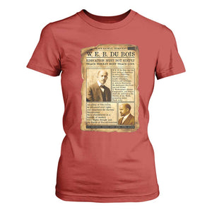 Vintage Newspaper W E B Du Bois T Shirt For Women African American Scholar TS12 Red Print Your Wear