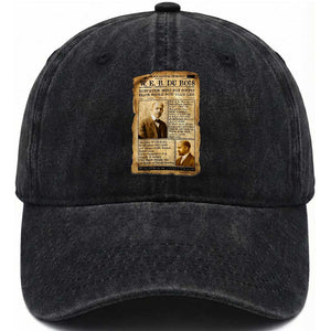 Vintage Newspaper W E B Du Bois Washed Cotton Baseball Cap African American Scholar TS12 Print Your Wear