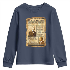 Vintage Newspaper W E B Du Bois Youth Sweatshirt African American Scholar TS12 Navy Print Your Wear
