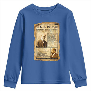 Vintage Newspaper W E B Du Bois Youth Sweatshirt African American Scholar TS12 Royal Blue Print Your Wear
