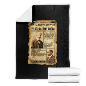 Vintage Newspaper W E B Du Bois Throw Blanket Civil Rights History TS12 Black Print Your Wear