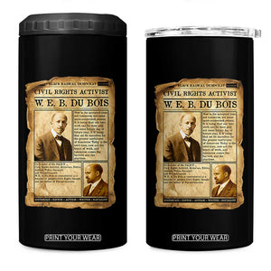 Vintage Newspaper W E B Du Bois 4 in 1 Can Cooler Tumbler Civil Rights History TS12 One Size: 16 oz Black Print Your Wear