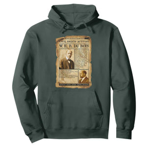 Vintage Newspaper W E B Du Bois Hoodie Civil Rights History TS12 Dark Forest Green Print Your Wear