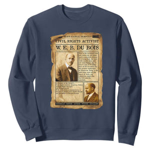 Vintage Newspaper W E B Du Bois Sweatshirt Civil Rights History TS12 Navy Print Your Wear