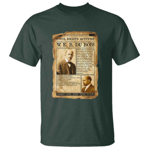 Vintage Newspaper W E B Du Bois T Shirt Civil Rights History TS12 Dark Forest Green Print Your Wear