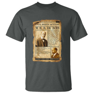 Vintage Newspaper W E B Du Bois T Shirt Civil Rights History TS12 Dark Heather Print Your Wear