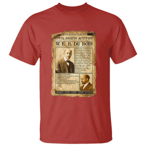 Vintage Newspaper W E B Du Bois T Shirt Civil Rights History TS12 Red Print Your Wear