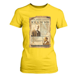 Vintage Newspaper W E B Du Bois T Shirt For Women Civil Rights History TS12 Daisy Print Your Wear