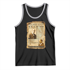 Vintage Newspaper W E B Du Bois Tank Top Civil Rights History TS12 Black Athletic Heather Print Your Wear