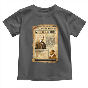 Vintage Newspaper W E B Du Bois Toddler T Shirt Civil Rights History TS12 Dark Heather Print Your Wear