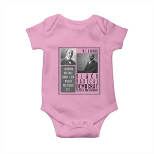 W E B Du Bois Baby Onesie Pan Africanism Intellectual Leader TS12 Light Pink Print Your Wear