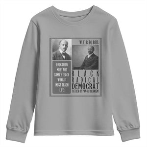 W E B Du Bois Youth Sweatshirt Pan Africanism Intellectual Leader TS12 Sport Gray Print Your Wear