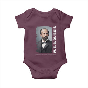W E B Du Bois Baby Onesie Black Thought Leader And Intellectual Legacy TS12 Maroon Print Your Wear