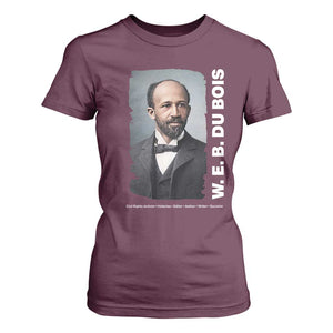 W E B Du Bois T Shirt For Women Black Thought Leader And Intellectual Legacy TS12 Maroon Print Your Wear