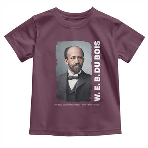 W E B Du Bois Toddler T Shirt Black Thought Leader And Intellectual Legacy TS12 Maroon Print Your Wear