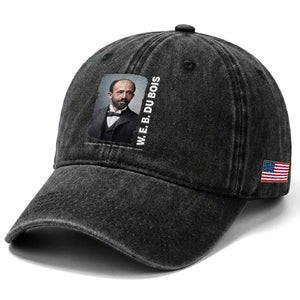 W E B Du Bois Washed Cotton Baseball Cap Black Thought Leader And Intellectual Legacy TS12 Print Your Wear