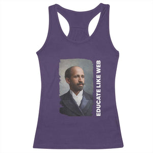 Educate Like W E B Racerback Tank Top African American Heritage TS12 Purple Print Your Wear