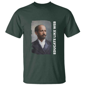 Educate Like W E B T Shirt African American Heritage TS12 Dark Forest Green Print Your Wear