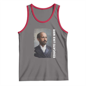 Educate Like W E B Tank Top African American Heritage TS12 Deep Heather Red Print Your Wear