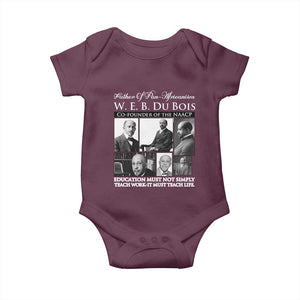 W E B Du Bois Baby Onesie Education Must Teach Life Quote TS12 Maroon Print Your Wear