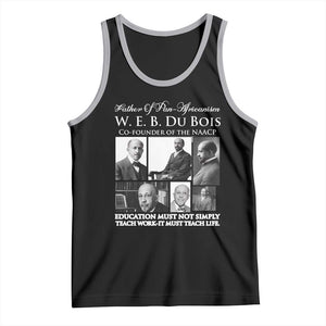 W E B Du Bois Tank Top Education Must Teach Life Quote TS12 Black Athletic Heather Print Your Wear