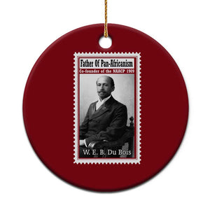 Vintage Stamp W E B Du Bois Ceramic Ornament Black Thought Leader TS12 1pc Red Print Your Wear