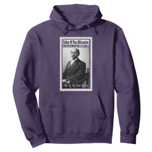 Vintage Stamp W E B Du Bois Hoodie Black Thought Leader TS12 Purple Print Your Wear
