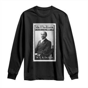 Vintage Stamp W E B Du Bois Long Sleeve Shirt Black Thought Leader TS12 Black Print Your Wear