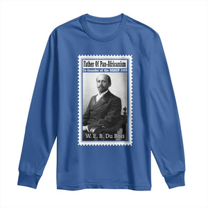 Vintage Stamp W E B Du Bois Long Sleeve Shirt Black Thought Leader TS12 Royal Blue Print Your Wear