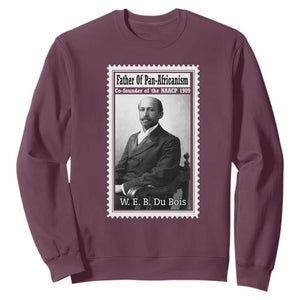 Vintage Stamp W E B Du Bois Sweatshirt Black Thought Leader TS12 Maroon Print Your Wear
