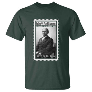 Vintage Stamp W E B Du Bois T Shirt Black Thought Leader TS12 Dark Forest Green Print Your Wear