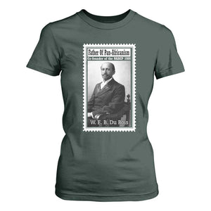 Vintage Stamp W E B Du Bois T Shirt For Women Black Thought Leader TS12 Dark Forest Green Print Your Wear