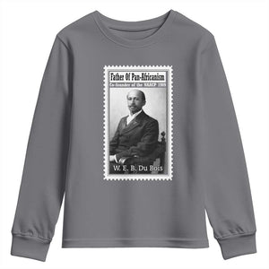 Vintage Stamp W E B Du Bois Youth Sweatshirt Black Thought Leader TS12 Charcoal Print Your Wear