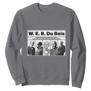 W E B Du Bois Quote Sweatshirt There Is But One Coward On Earth TS12 Charcoal Print Your Wear
