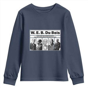 W E B Du Bois Quote Youth Sweatshirt There Is But One Coward On Earth TS12 Navy Print Your Wear