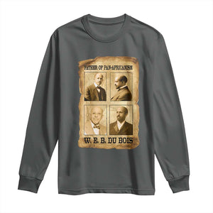 W E B Du Bois Long Sleeve Shirt African American History Gift TS12 Dark Heather Print Your Wear
