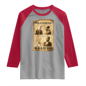 W E B Du Bois Raglan Shirt African American History Gift TS12 Sport Gray Red Print Your Wear