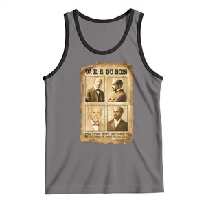 Education Must Teach Life W E B Du Bois Quote Tank Top TS12 Deep Heather Black Print Your Wear