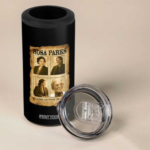 One Person Can Change The World Quote 4 in 1 Can Cooler Tumbler Rosa Parks Legacy TS12 Print Your Wear