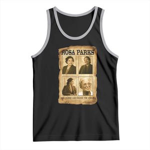 One Person Can Change The World Quote Tank Top Rosa Parks Legacy TS12 Black Athletic Heather Print Your Wear