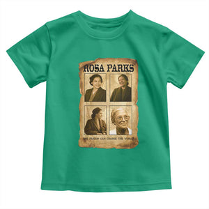 One Person Can Change The World Quote Toddler T Shirt Rosa Parks Legacy TS12 Irish Green Print Your Wear
