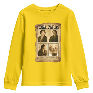 One Person Can Change The World Quote Youth Sweatshirt Rosa Parks Legacy TS12 Daisy Print Your Wear