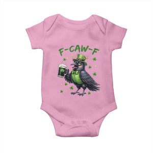 F Caw F Raven Lover Baby Onesie Funny St Patricks Day Gift TS12 Light Pink Print Your Wear