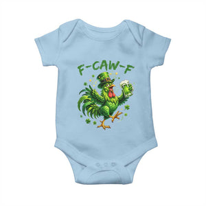 F Caw F Drunk Irish Chicken Baby Onesie Funny St Patricks Day Gift TS12 Light Blue Print Your Wear
